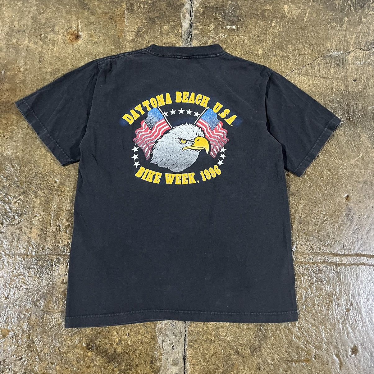 Harley Davidson × Vintage Vintage 1996 Daytona Bike Week Tee Shirt Eagle Grunge Small Size US S / EU 44-46 / 1 - 6 Thumbnail