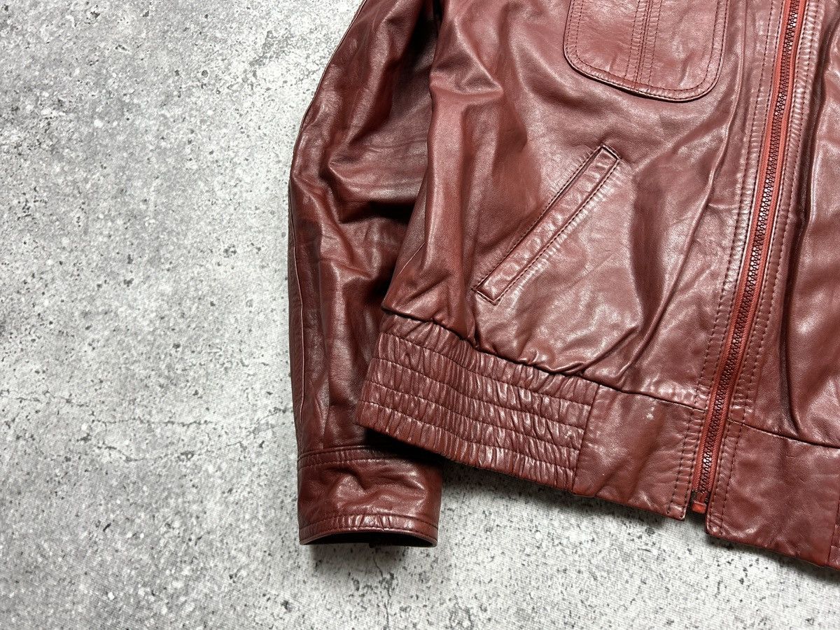 Wilsons Leather Burgundy Bomber Leather Jacket vintage Size S / US 4 / IT 40 - 8 Thumbnail