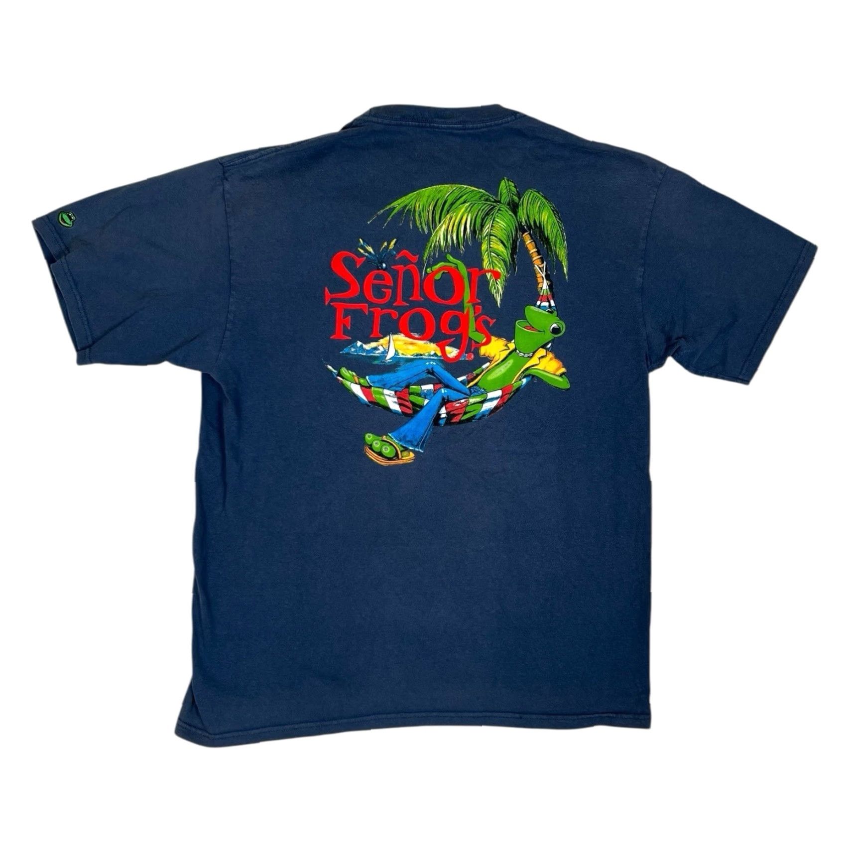 Vintage VINTAGE Senor Frogs Puerto Rico T-Shirt Large Blue Men Short Sleeve 90s Beach Classic Size L Size US L / EU 52-54 / 3 - 2 Thumbnail