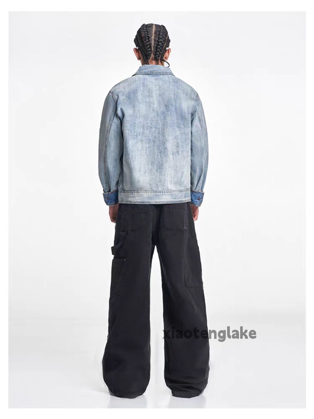 Vintage Washed faded utility punk yuppie hiphop denim jacket Size US S / EU 44-46 / 1 - 3 Thumbnail