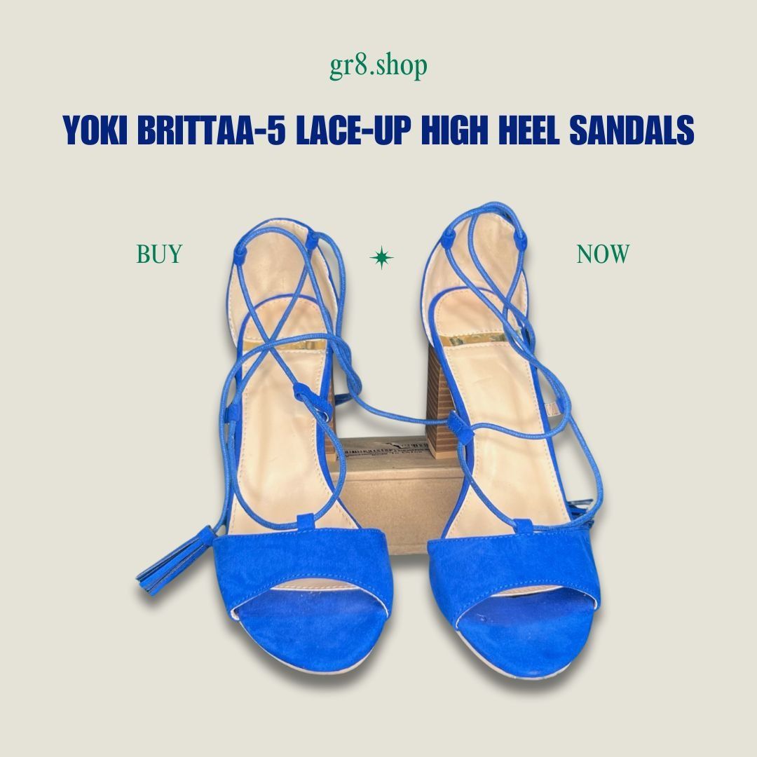 Other Yoki Brittaa-5 Women's Sz 8.5 Lace-Up High Heel Sandals Roya Size US 8.5 / IT 38.5 - 1 Thumbnail