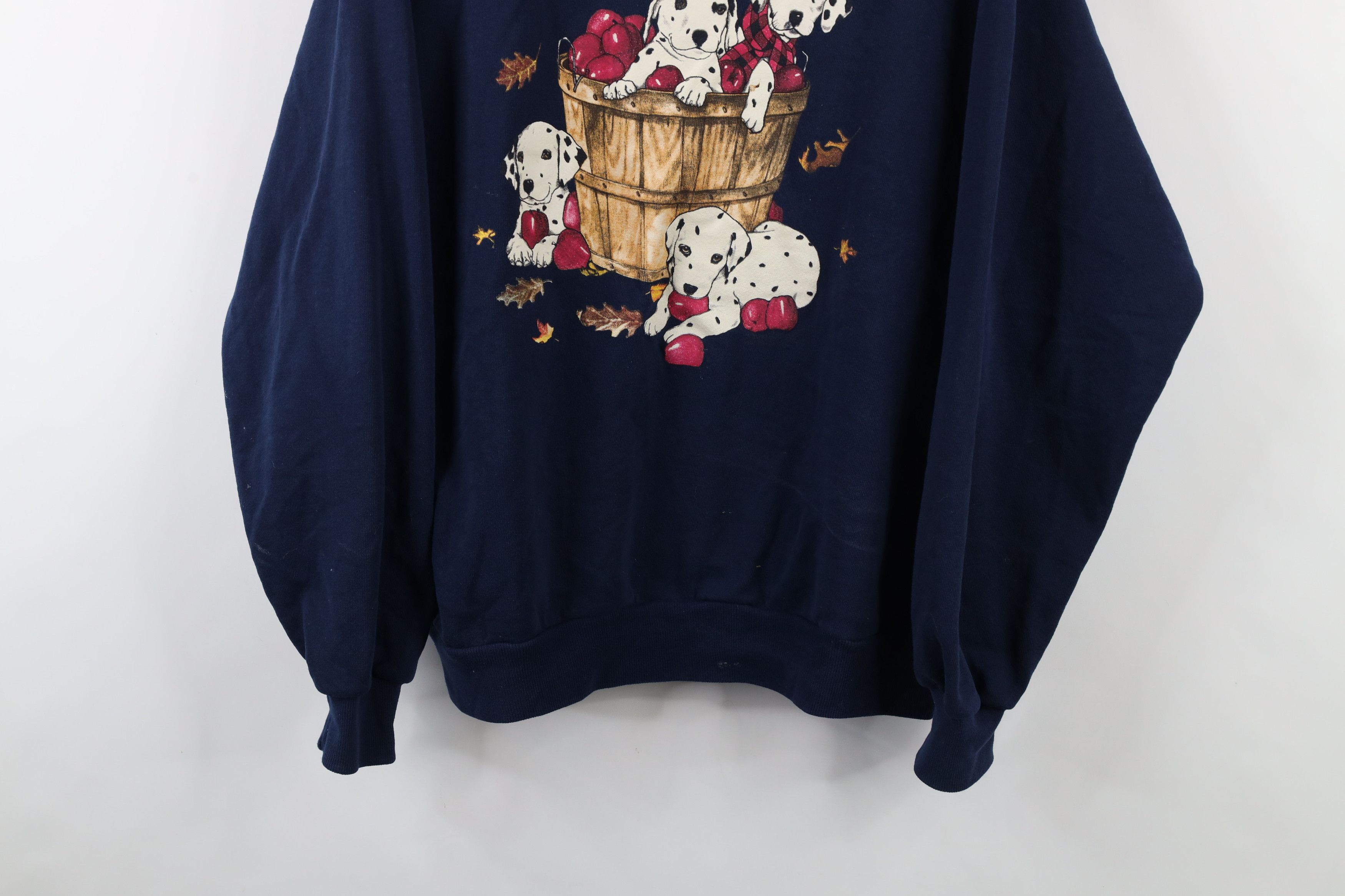 Vintage Vintage 90s Apple Orchard Dalmatian Dog Puppy Sweatshirt Size XL / US 12-14 / IT 48-50 - 3 Thumbnail