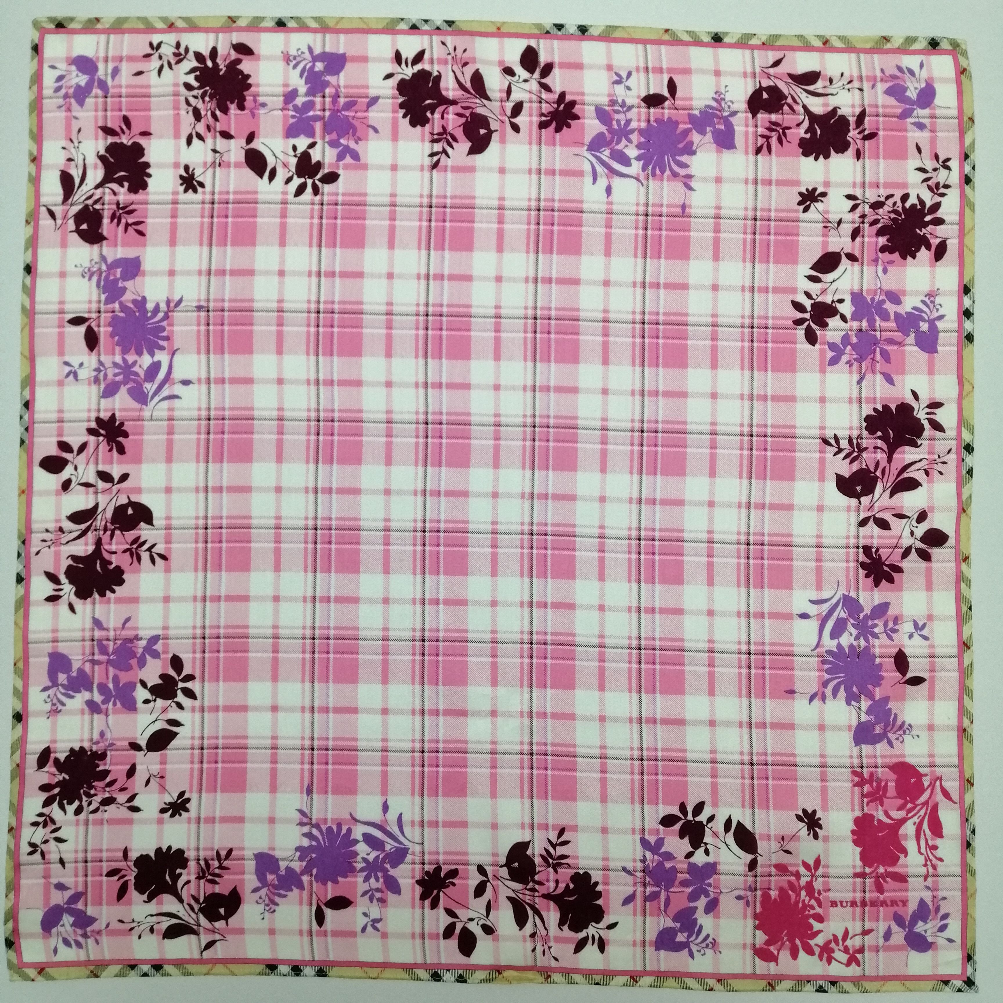 Burberry × Vintage Burberry Handkerchief/Neckerchief/Bandana-KD2316 Size ONE SIZE - 2 Thumbnail