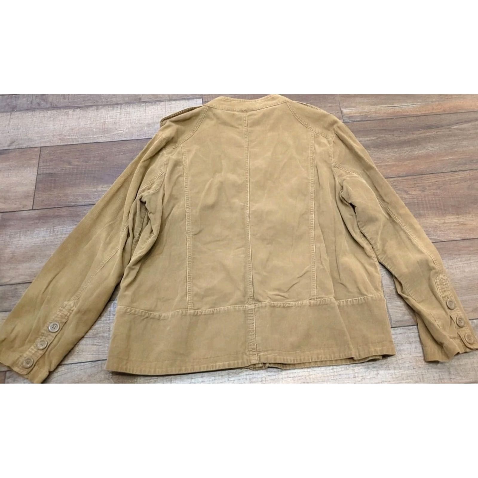 Lee Ms. Lee Corduroy Jacket Blazer Coat Women's XL Brown Long Sleeve Pockets Button Casual All Seasons Regular Jacket Size XL / US 12-14 / IT 48-50 - 4 Thumbnail