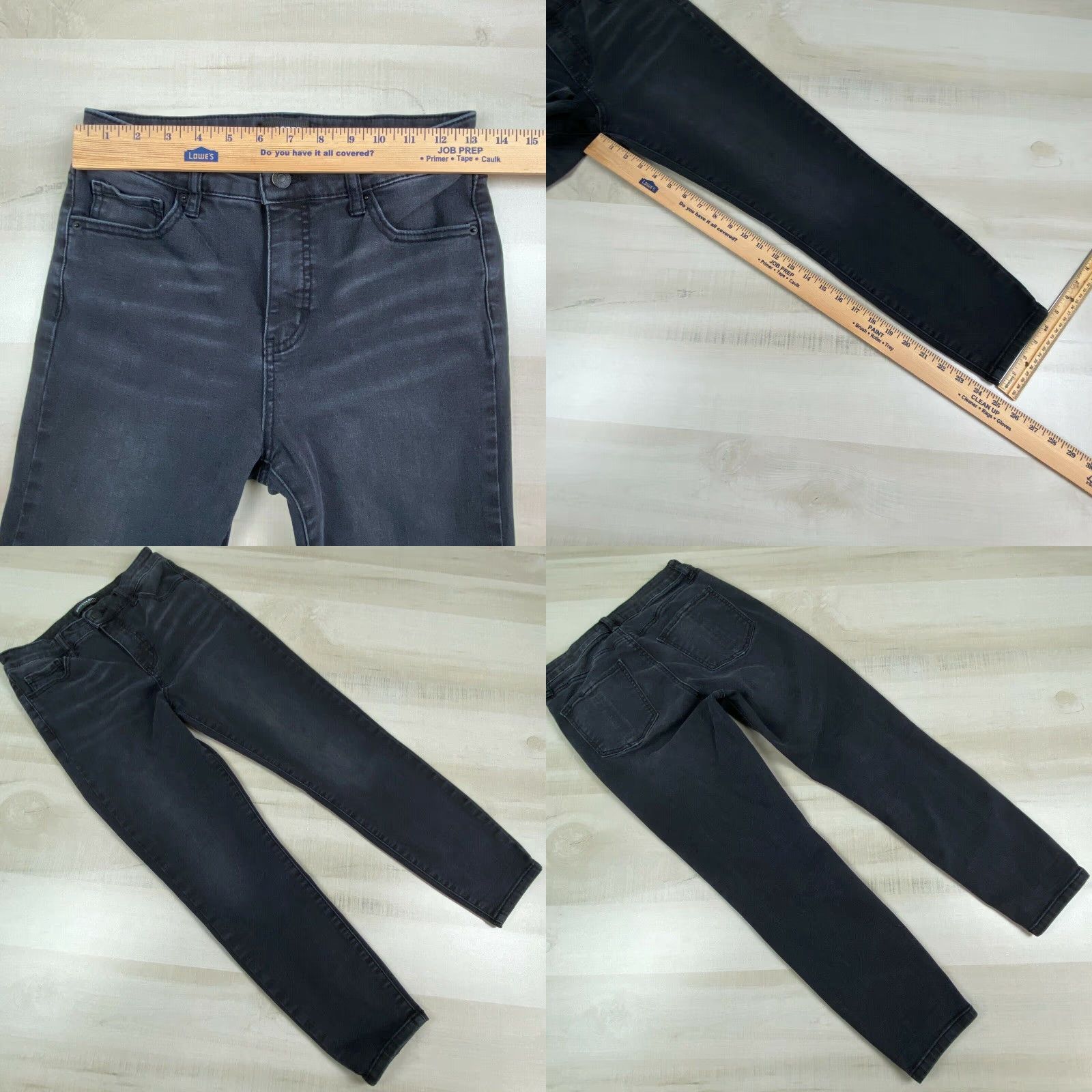 Vintage Prosperity Women's Petite Skinny Jeans 28P Faded Blue Denim Mid Rise Stretch Cotton Blend Size 28" / US 6 / IT 42 - 8 Thumbnail