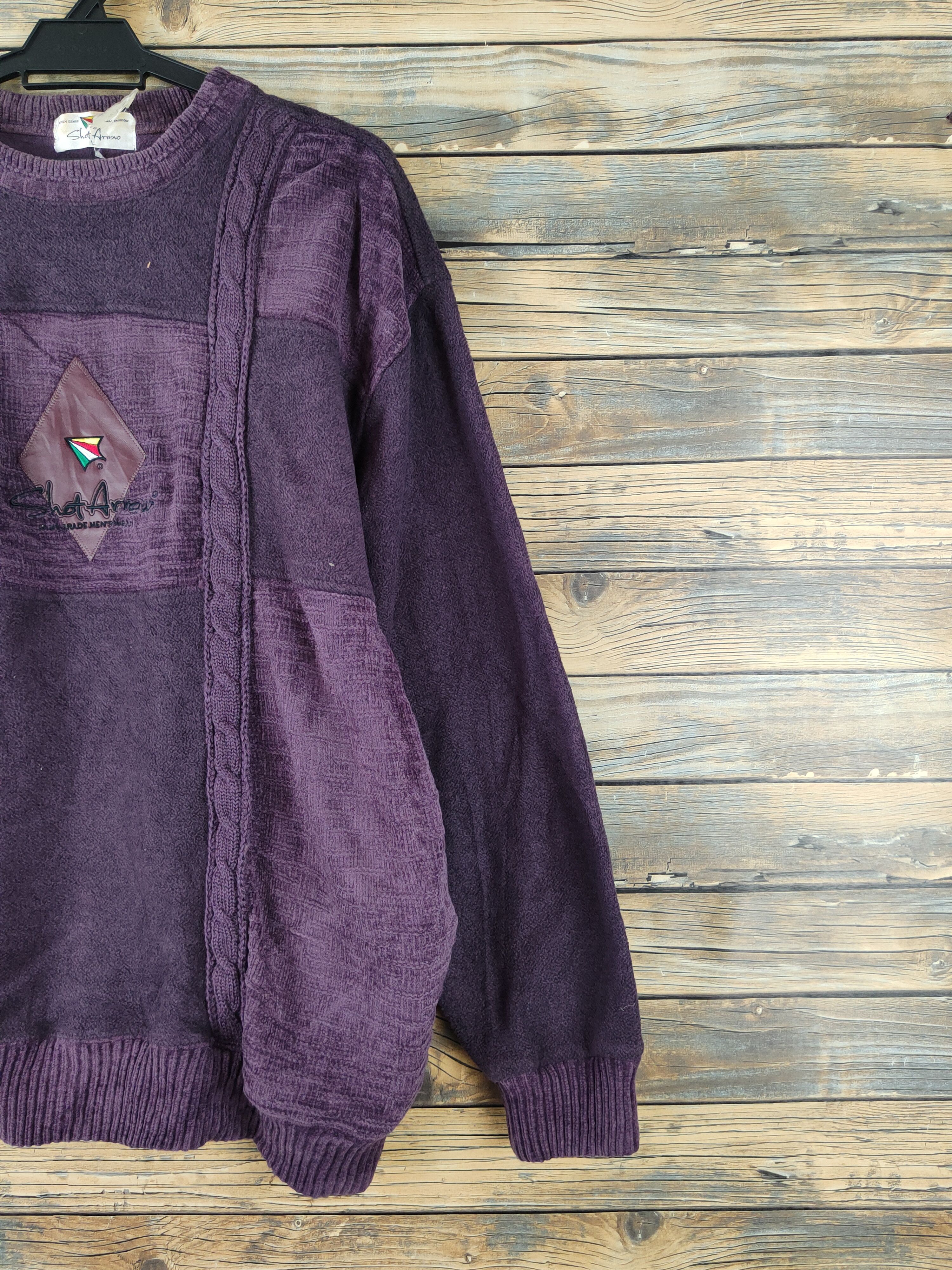 Japanese Brand × Vintage DL Short Arrow Purple Wool Sweatshirts #373 Size US L / EU 52-54 / 3 - 6 Thumbnail