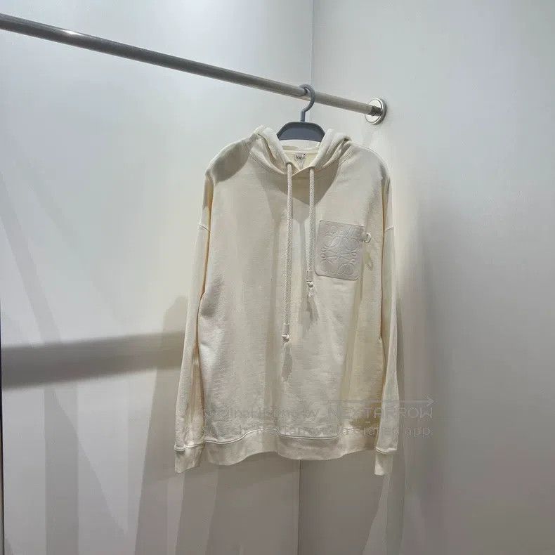 Loewe Loewe Pocket Logo Appliqué Solid Color Hoodie Size L / US 10 / IT 46 - 1 Thumbnail
