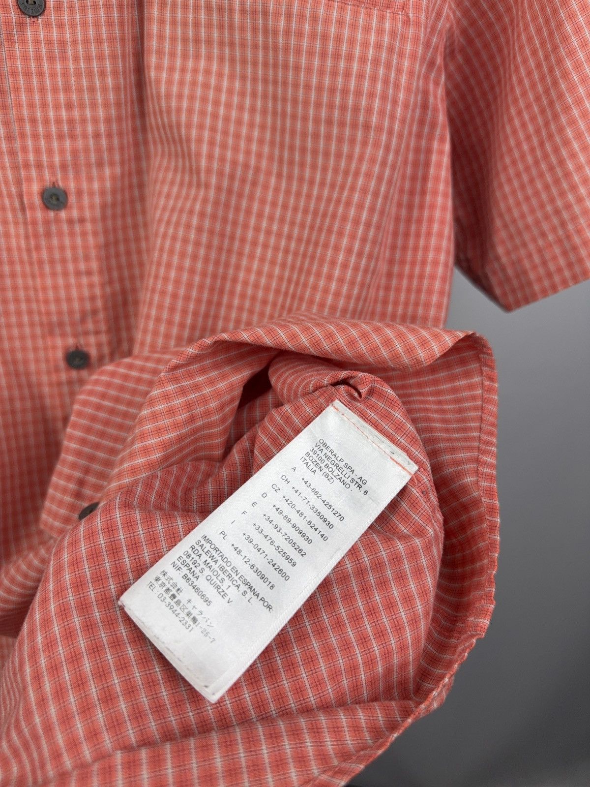 SALEWA Salewa Outdoor Technical Check Shirt Orange Short Sleeve Size US L / EU 52-54 / 3 - 7 Thumbnail