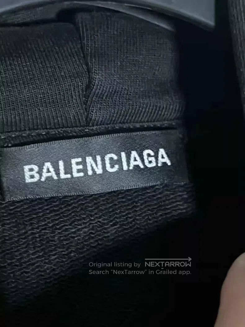Balenciaga Balenciaga Black Logo Small Logo Hoodie Size US M / EU 48-50 / 2 - 8 Thumbnail