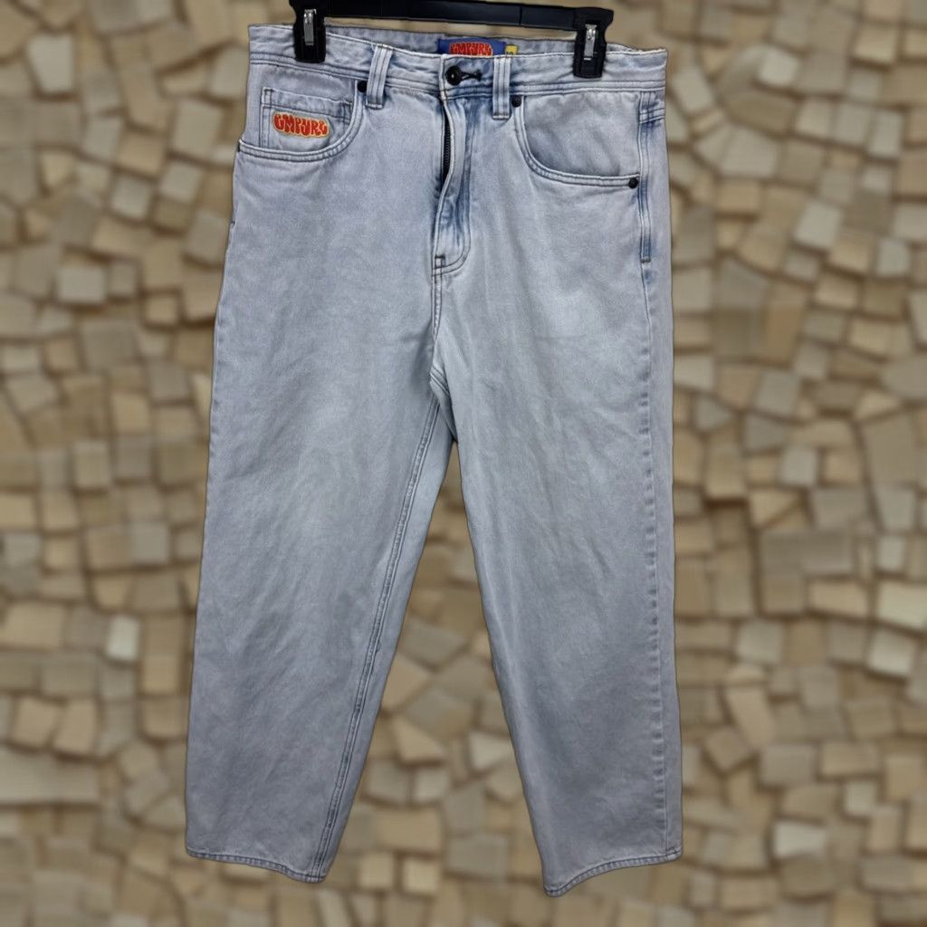 Empyre VINTAGE Empyre Jeans Skate Baggy Skater Denim 30 Light Wash Relaxed Fit Mens 30 Gray 90s Grunge Skateboarding Size US 30 / EU 46 - 1 Thumbnail