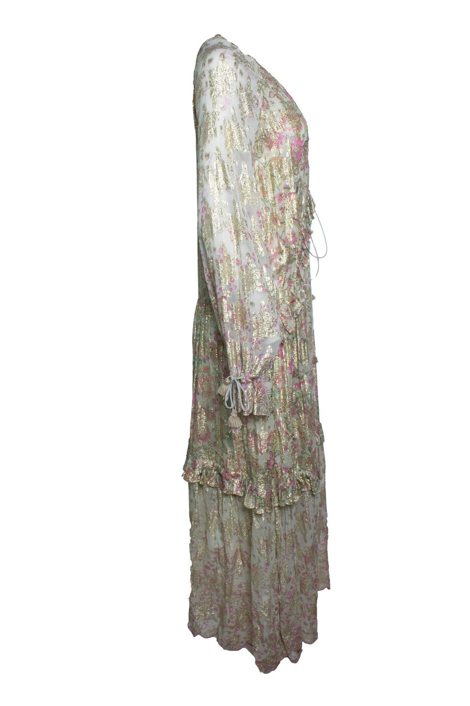 Hemant & Nandita Hemant & Nandita, floral lurex maxi dress Size S / US 4 / IT 40 - 4 Thumbnail