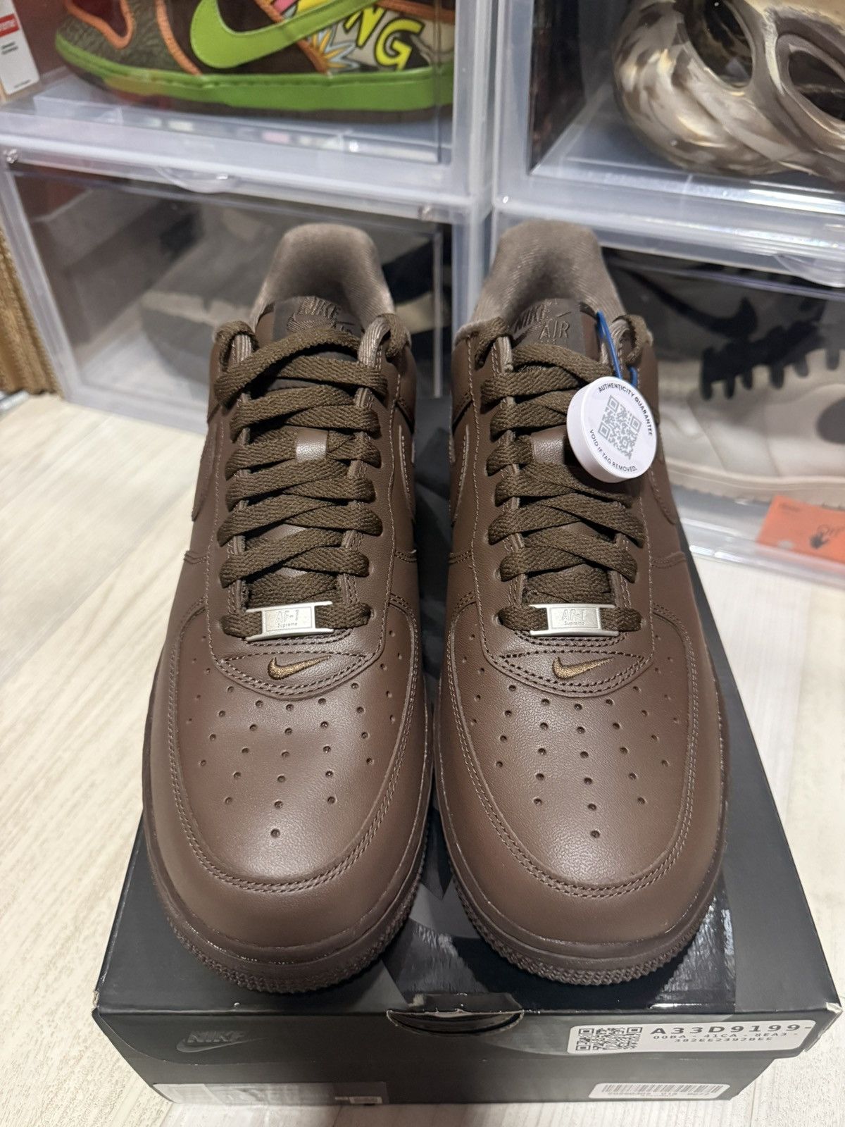 Nike × Supreme Nike x Supreme Air Force 1 Low Baroque Brown Size US 10.5 / EU 43-44 - 4 Thumbnail