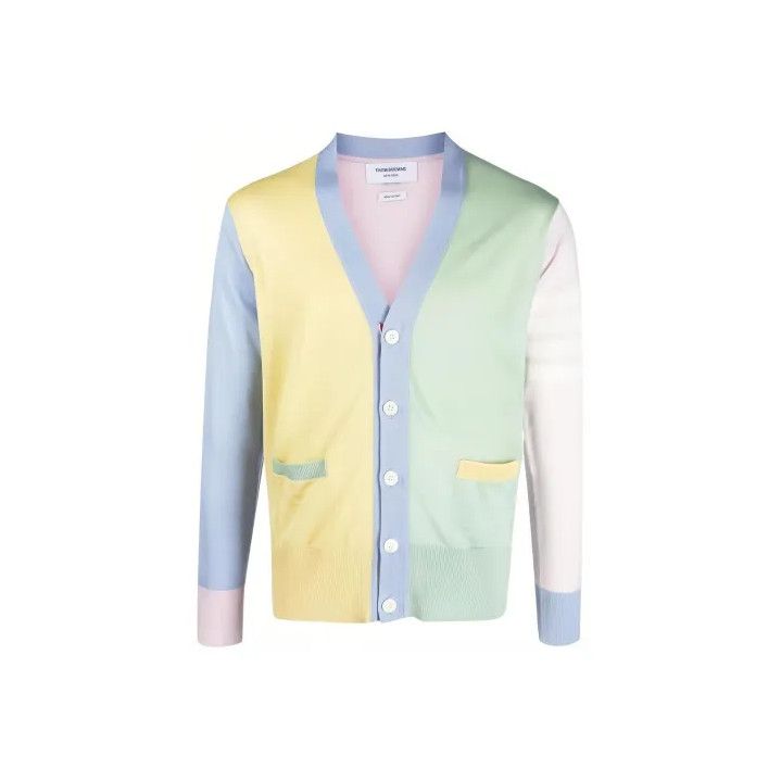 Thom Browne Thom Browne Color Block Long Sleeve Knit Cardigan Size US M / EU 48-50 / 2 - 1 Thumbnail