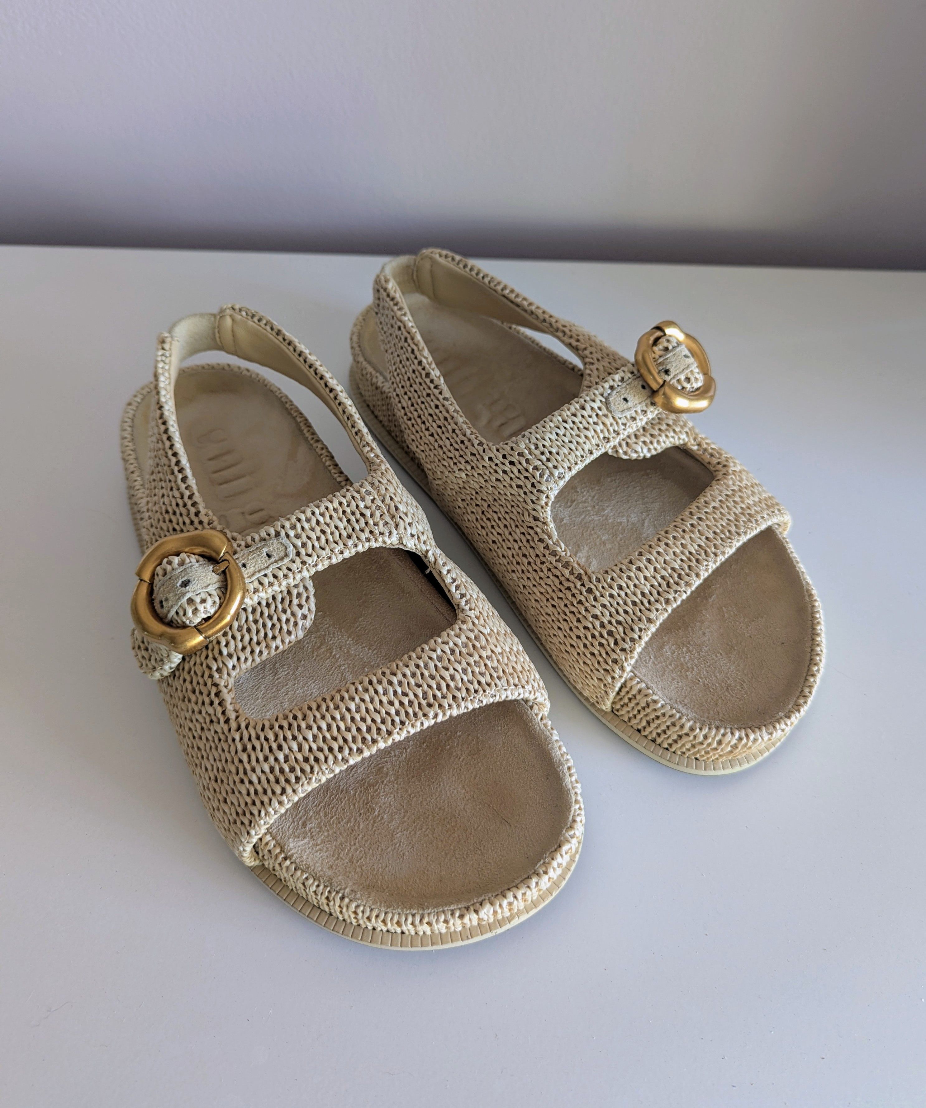 Cult Gaia RARE CULT GAIA Brielle Raffia Sporty Sandals 36.5 Natural Size US 6.5 / IT 36.5 - 6 Thumbnail