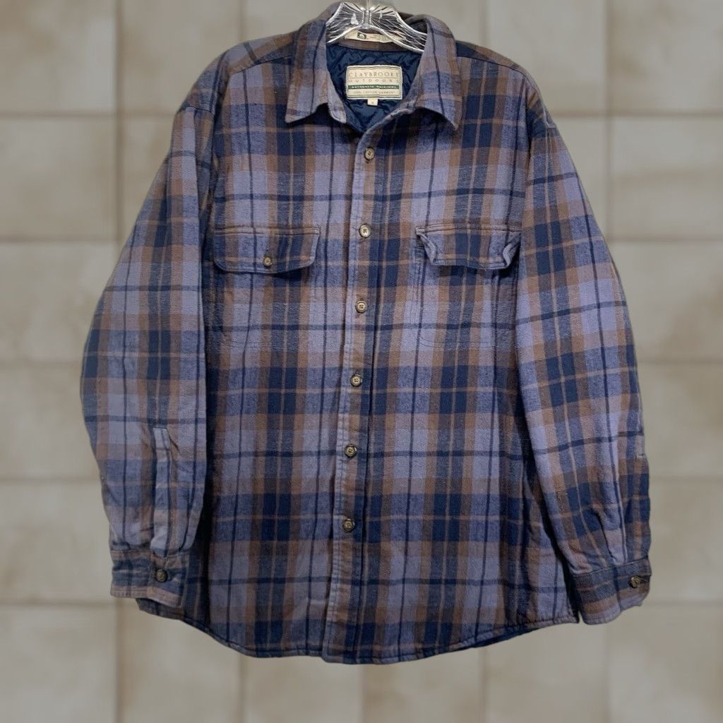 Rhythm VINTAGE 90s Rhythm Check Plaid Jacket Men Medium Purple Blue All Seasons Quilted Outdoor Streetwear Size US M / EU 48-50 / 2 - 1 Thumbnail