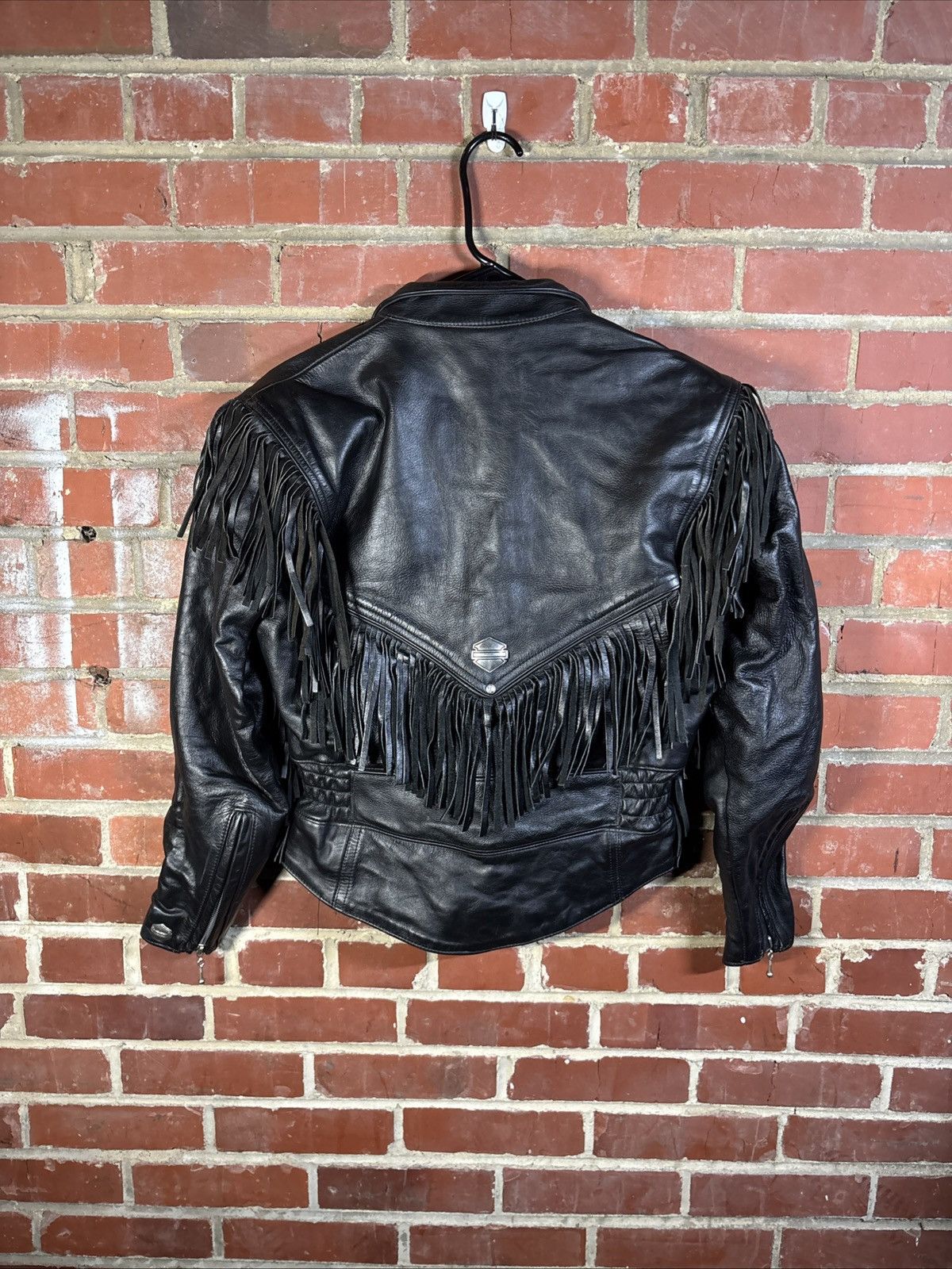 Harley Davidson Vintage Y2k Harley Davidson Leather Jacket Fringe USA XS Size XS / US 0-2 / IT 36-38 - 8 Thumbnail