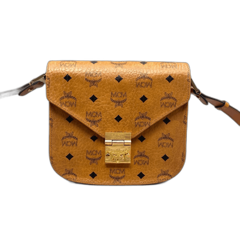 MCM Classic Cognac Saddle Shoulder Bag in Brown, Women's