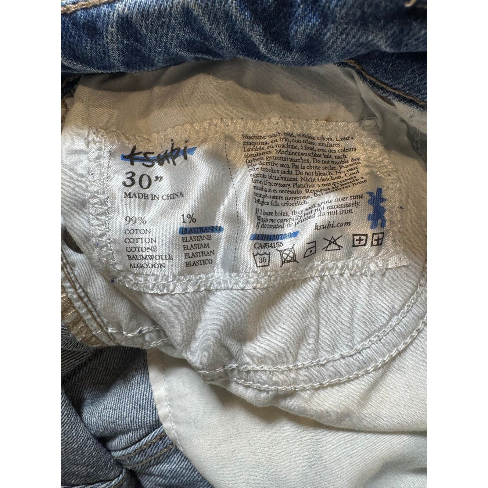 Ksubi Ksubi Light Wash Knee Embroidery Jeans Size US 30 / EU 46 - 5 Thumbnail