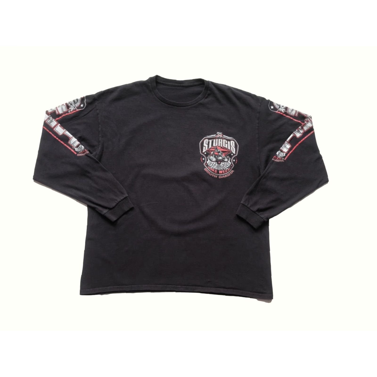 Vintage VINTAGE Sturgis MOTORCYCLE RALLY 75th ANNIVERSARY BIKER T-Shirt XL Black Mens Size XL Size US XL / EU 56 / 4 - 2 Thumbnail