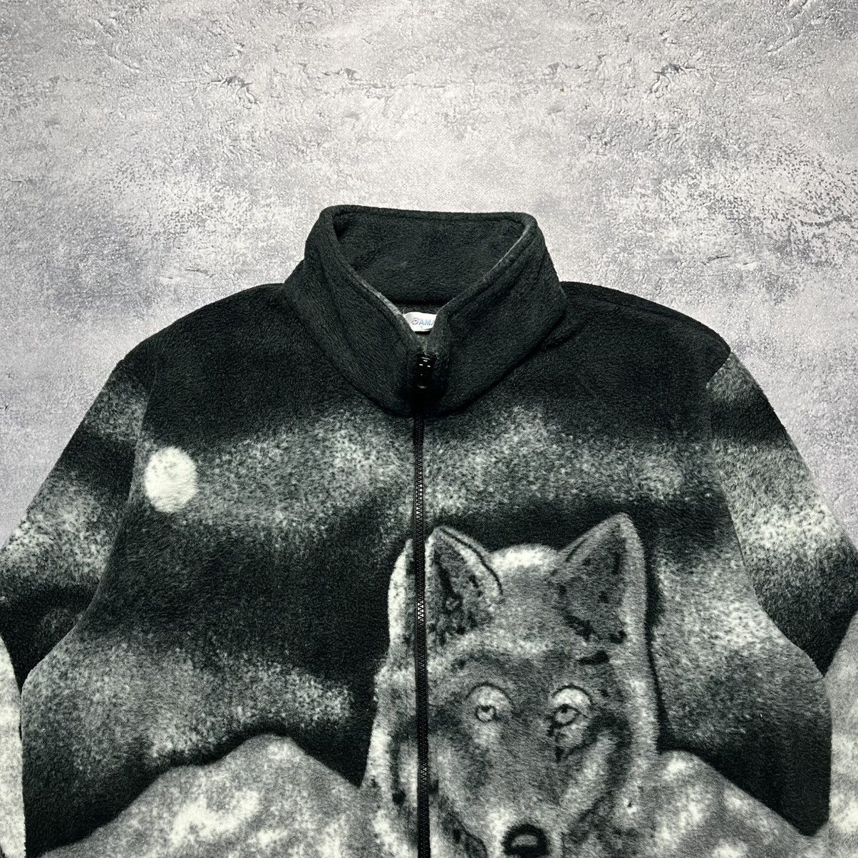 Vintage Vintage Wolf Fleece Light Jacket Sherpa Windbreakers Animal Size US M / EU 48-50 / 2 - 2 Thumbnail