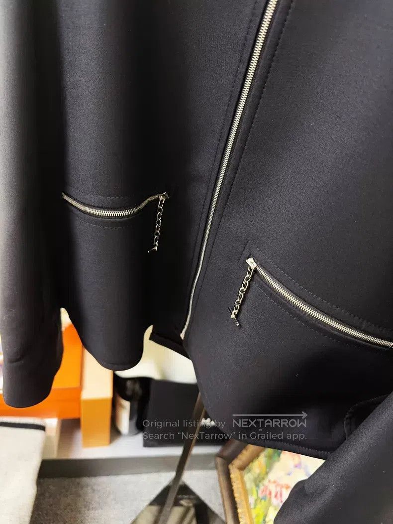 Hermes Hermes Black Long Sleeve Zip Jacket Pig Nose Zip Design Ja Size XS / US 0-2 / IT 36-38 - 2 Thumbnail