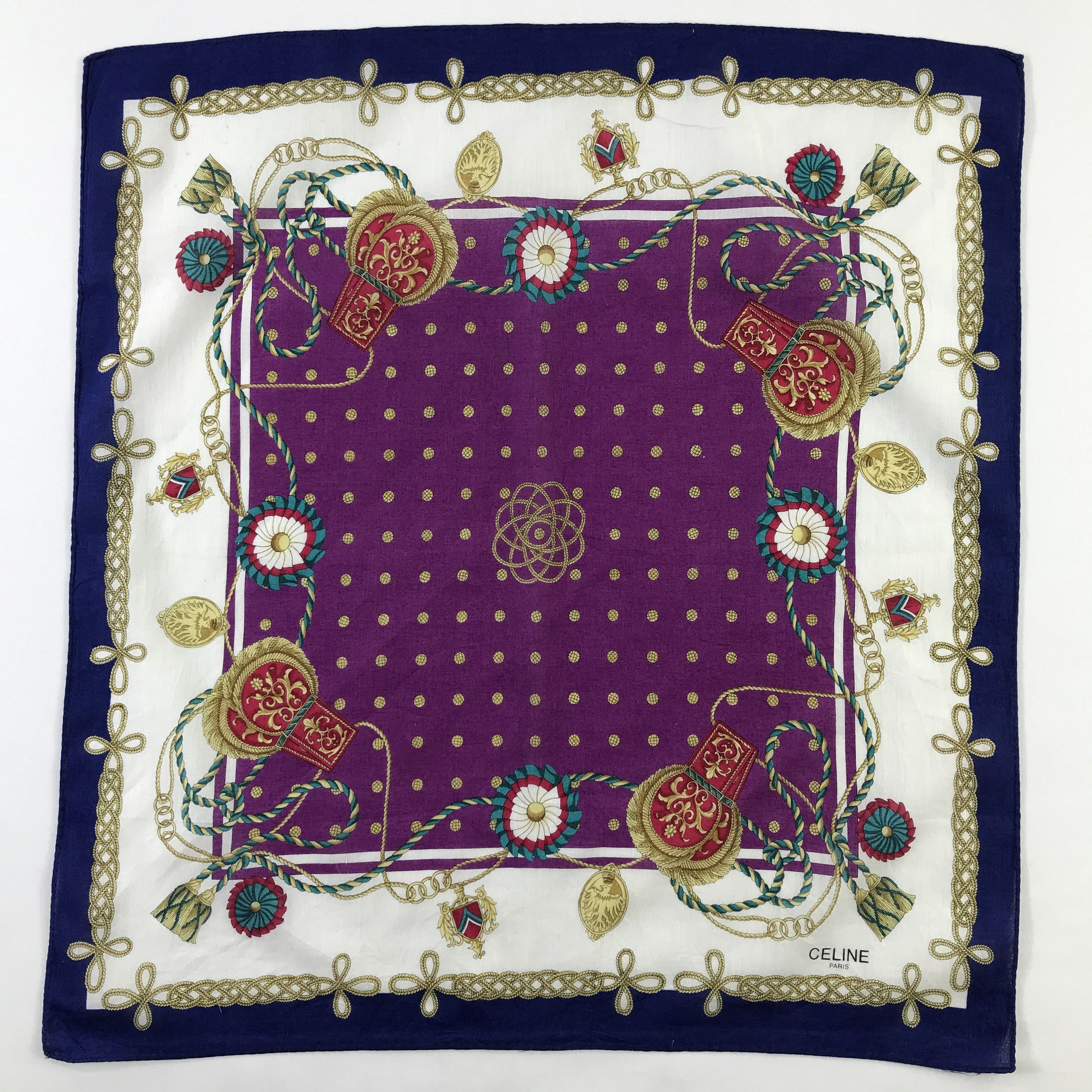 Celine × Vintage Celine Bandana / Handkerchief / Neckerchief - S507 Size ONE SIZE - 1 Thumbnail