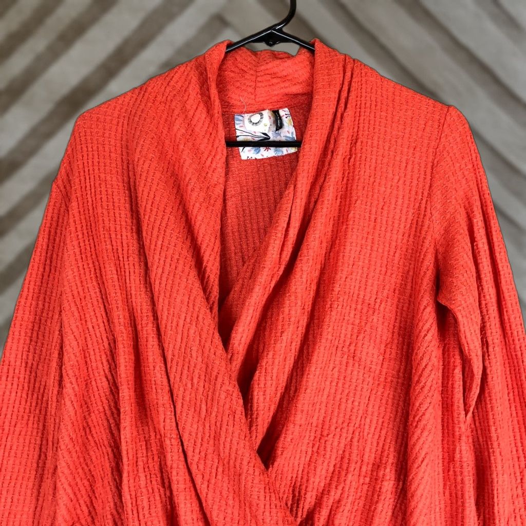 Anthropologie Anthropologie Sweater Akemi Kin Orange Woodruff Wrap Stretch M Woman Size M / US 6-8 / IT 42-44 - 1 Thumbnail