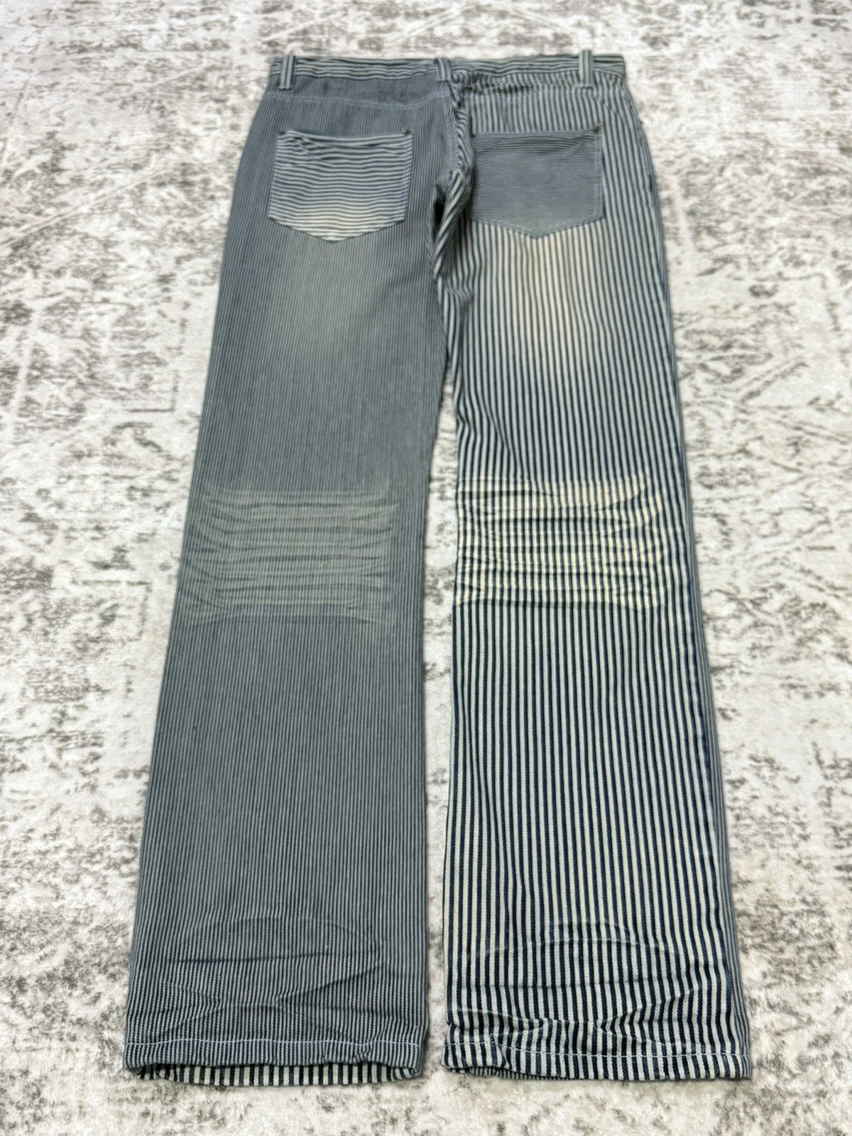 Japanese Brand Jungle Storm Japan Multi Hickory Stripe whiskers Denim Pants Size US 32 / EU 48 - 2 Thumbnail