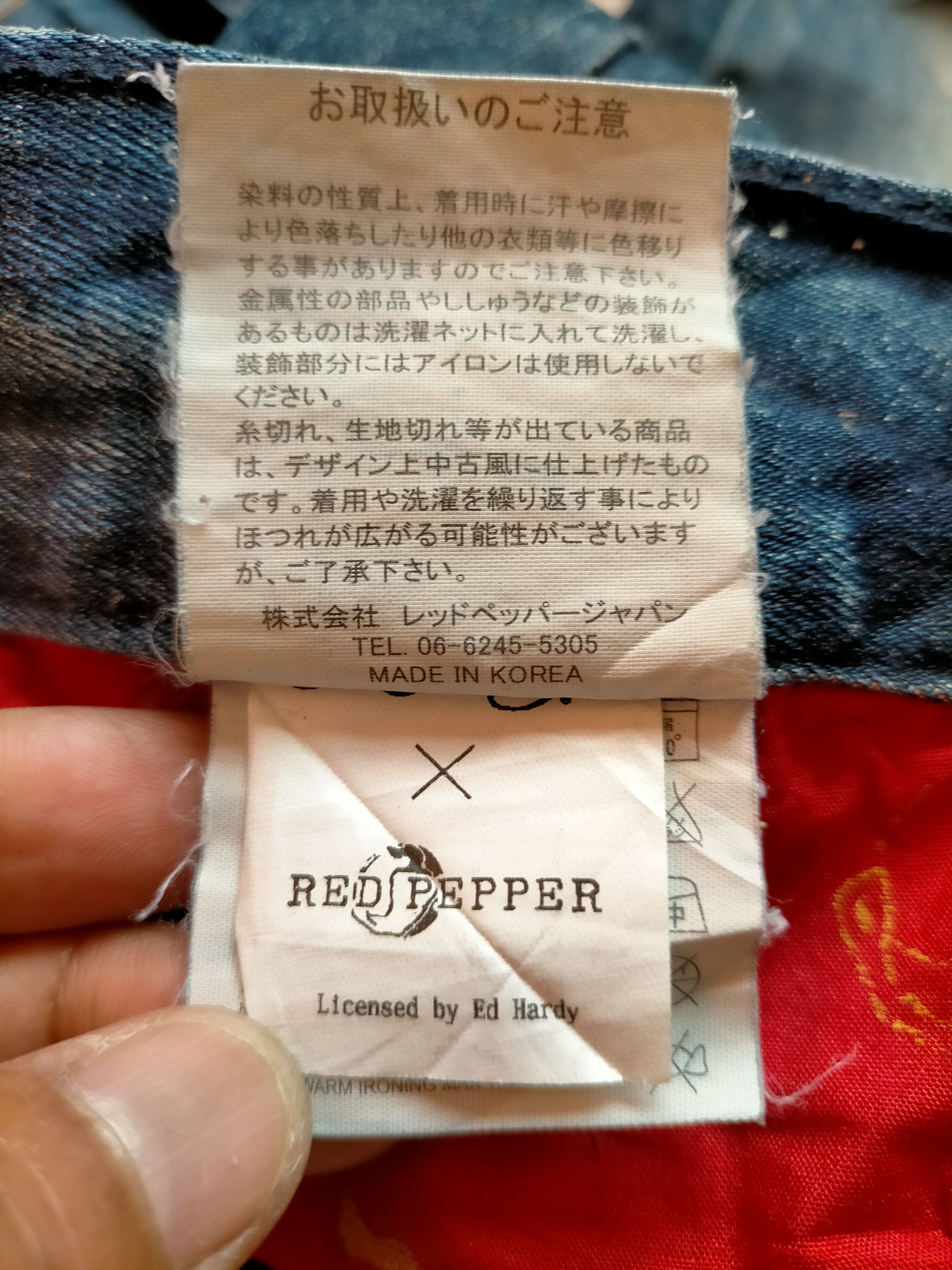 Ed Hardy Red Pepper x Ed Hardy Embroidered Blue Denim Pants Size US 34 / EU 50 - 24 Thumbnail