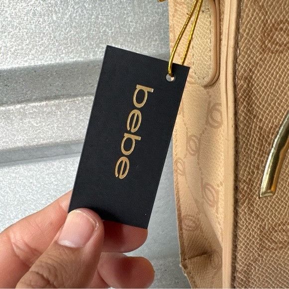 Bebe NWT Bebe Giana Monogram Crossbody Gold and Tan Mini Bag Size ONE SIZE - 4 Thumbnail