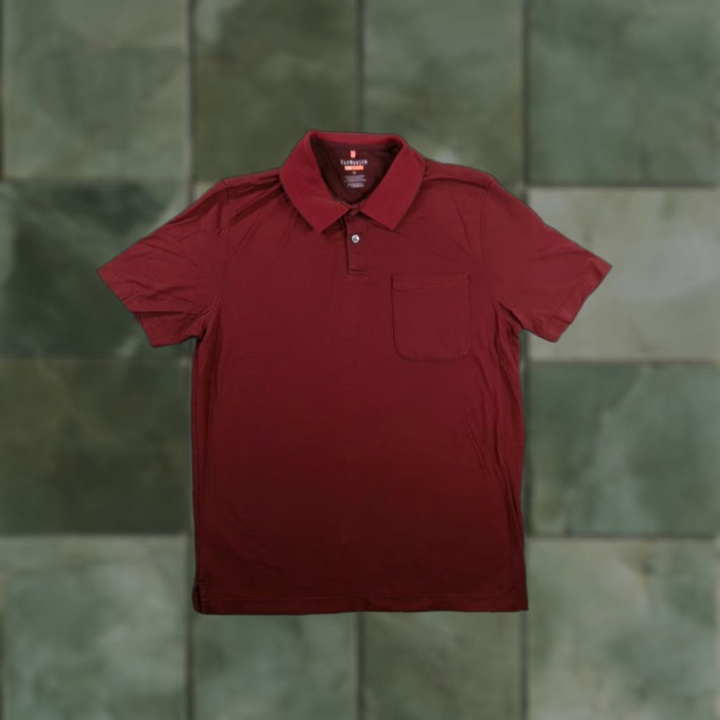 Van Heusen Van Heusen Polo Shirt Men Medium Red Traveler Classic Casual Golf Size US M / EU 48-50 / 2 - 1 Thumbnail