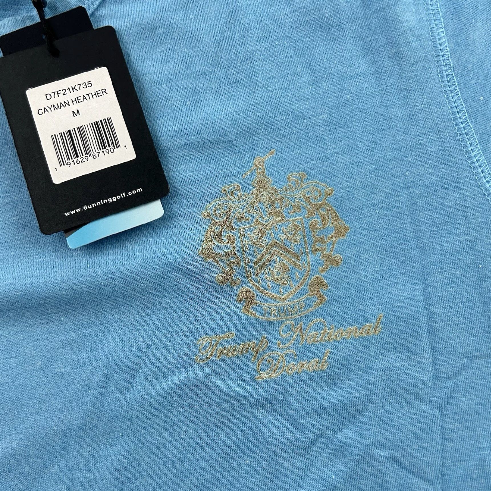 Vintage Dunning Golf Trump National Short Sleeve T Shirt Mens Medium Heather Blue Size US M / EU 48-50 / 2 - 2 Thumbnail