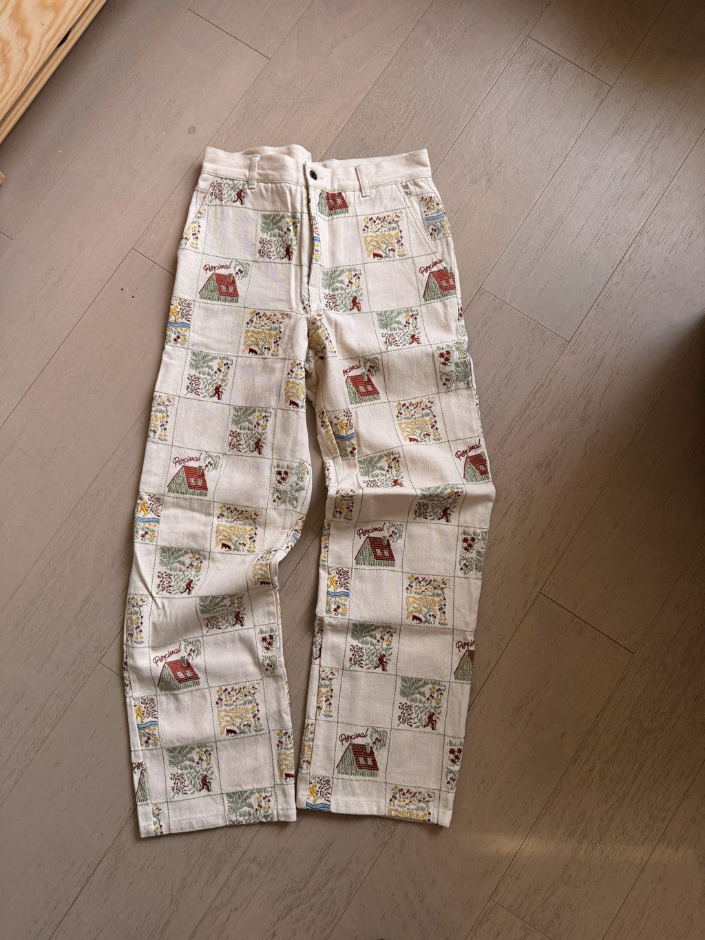 Percival Percival Checkerboard 5 Pocket Trouser Embroidered Size US 30 / EU 46 - 1 Thumbnail