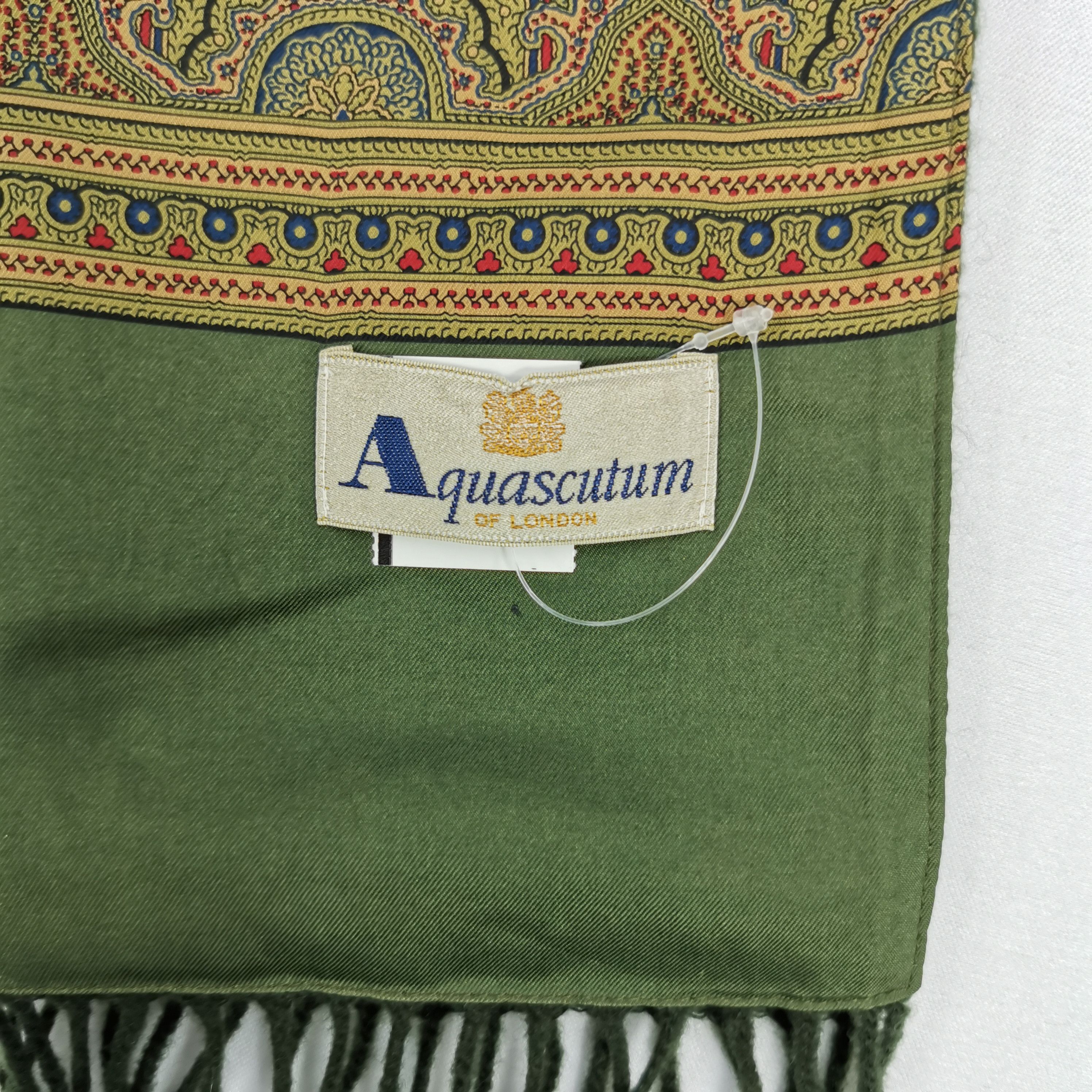 Aquascutum Vintage Aquascutum Scarf Paisley Muffler Wool SiLK - . Size ONE SIZE - 4 Thumbnail