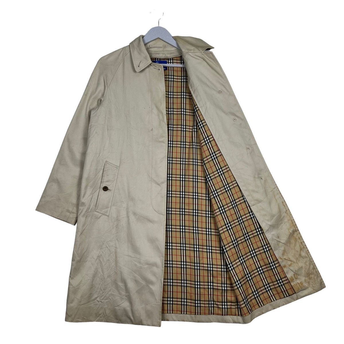 Burberry 🔥 BURBERRY BLUE LABEL NOVA CHECK TRENCH COAT Size M / US 6-8 / IT 42-44 - 1 Thumbnail
