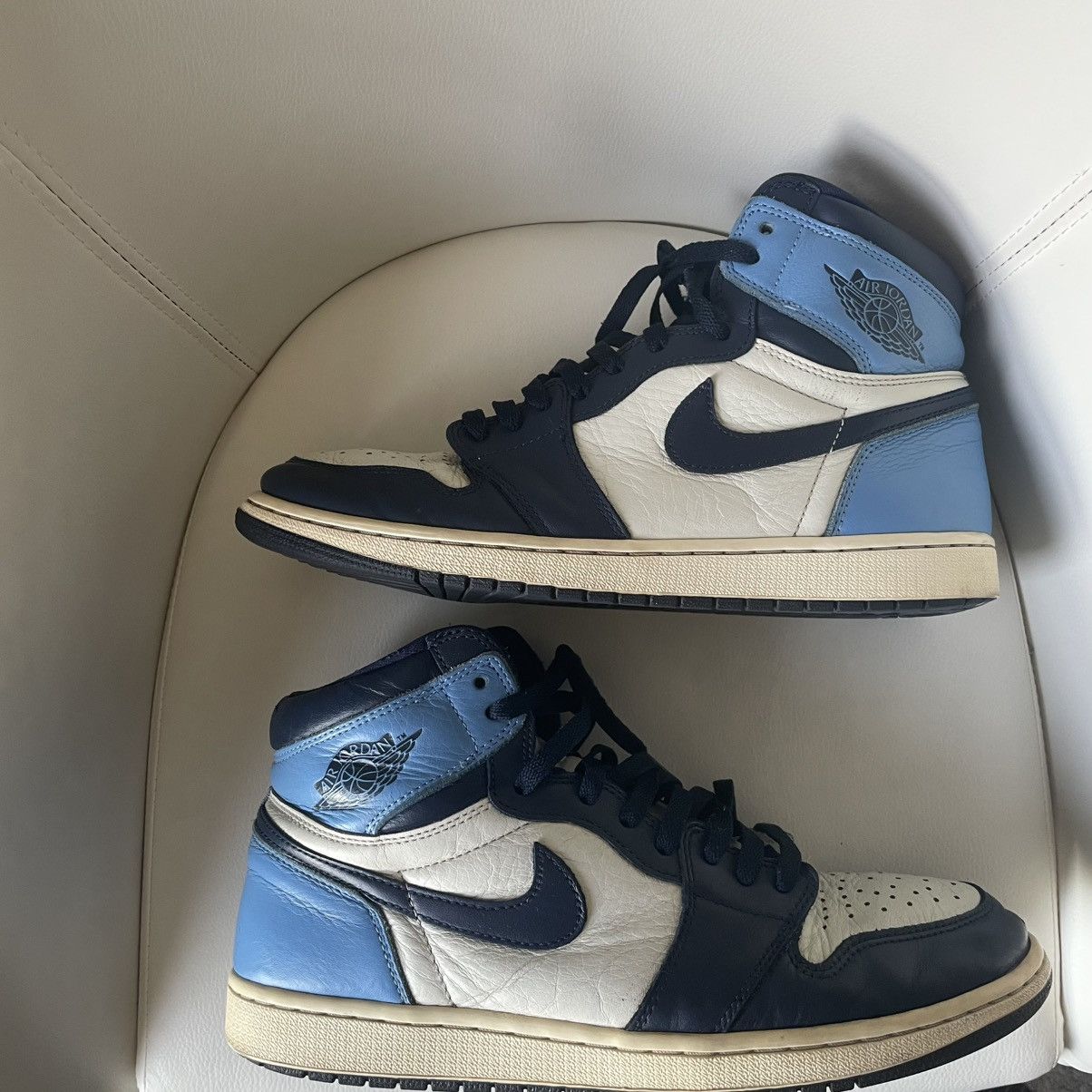 Jordan Brand Nike Air Jordan 1 High OG UNC Obsidian Size US 11.5 / EU 44-45 - 4 Thumbnail