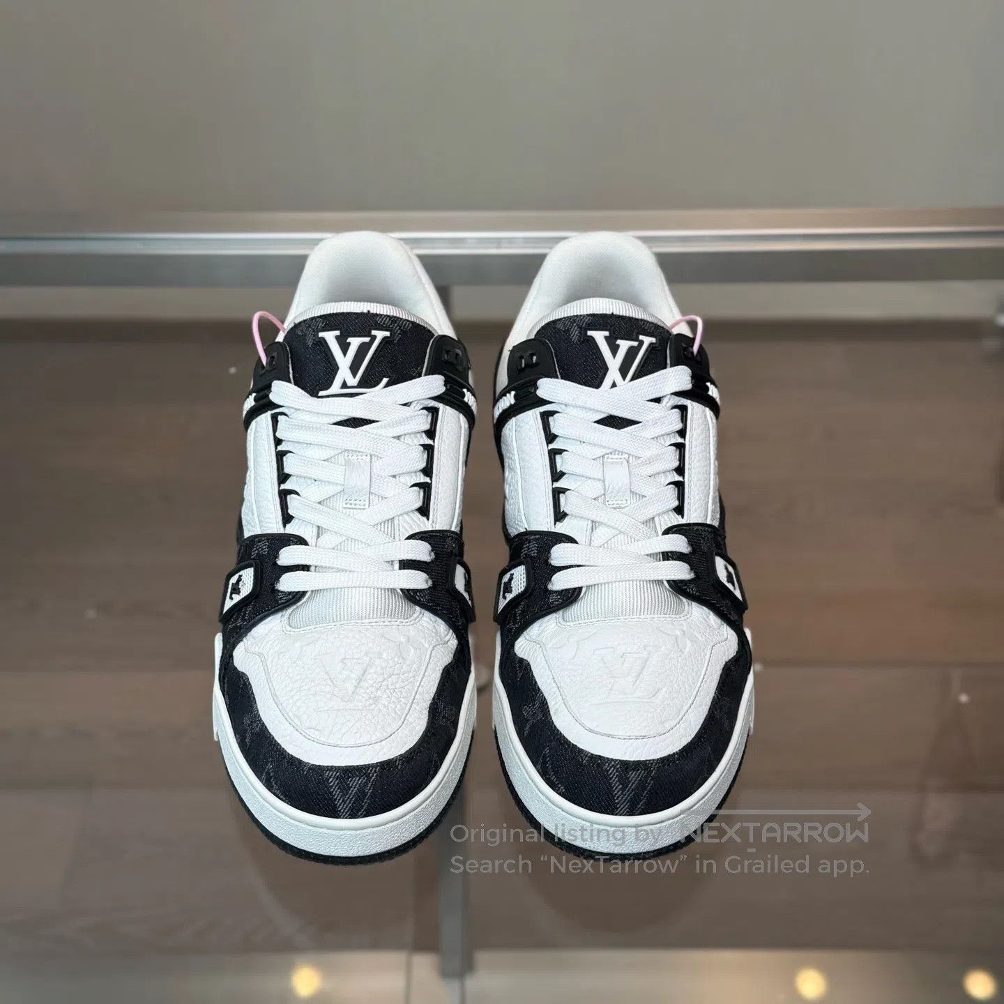 Louis Vuitton Louis Vuitton 24 black and white denim boardshoes Size US 8 / EU 41 - 2 Thumbnail