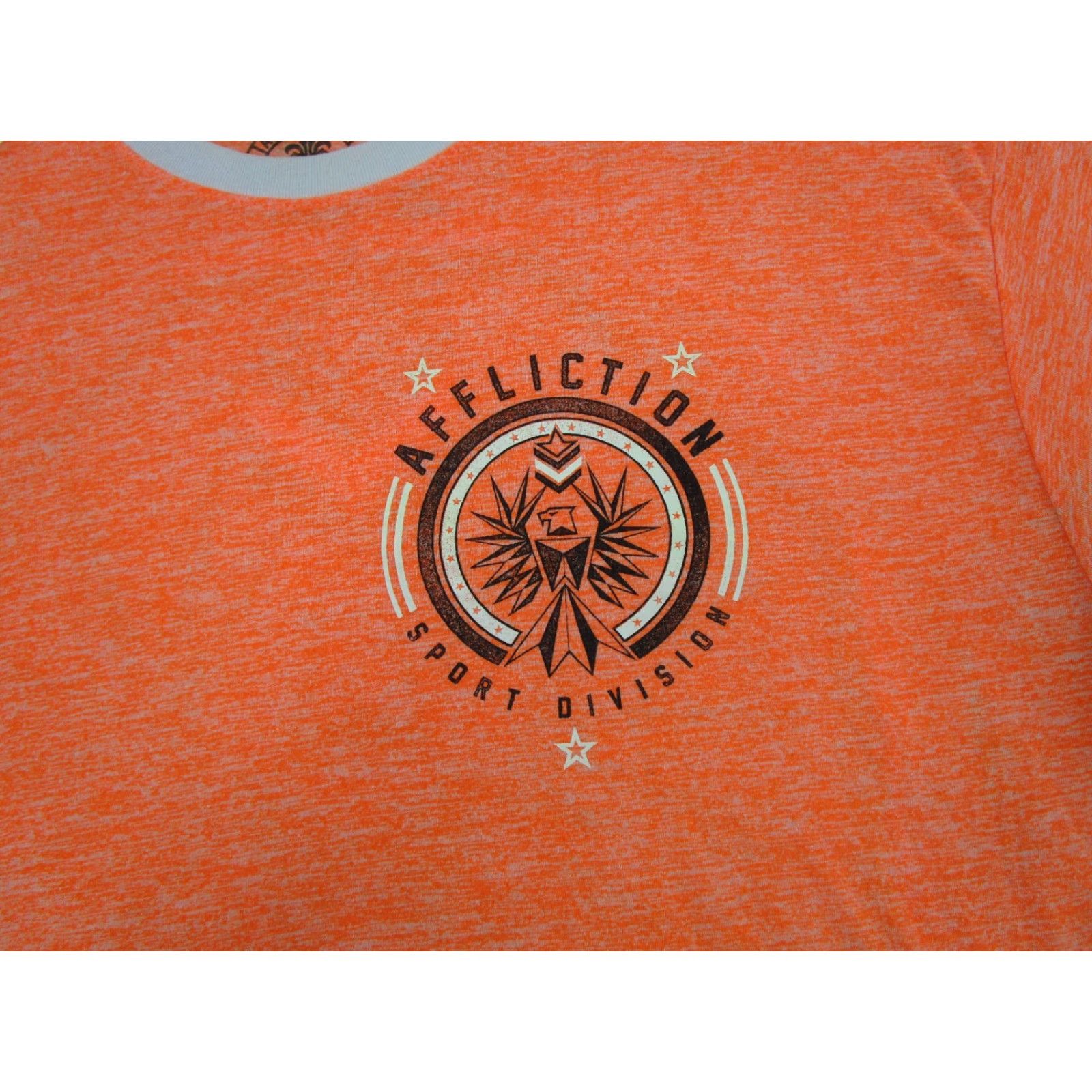 Affliction Affliction T-Shirt Sports Division Double Sided Spell Out Mens Size 3XL Orange Size US XXL / EU 58 / 5 - 2 Thumbnail