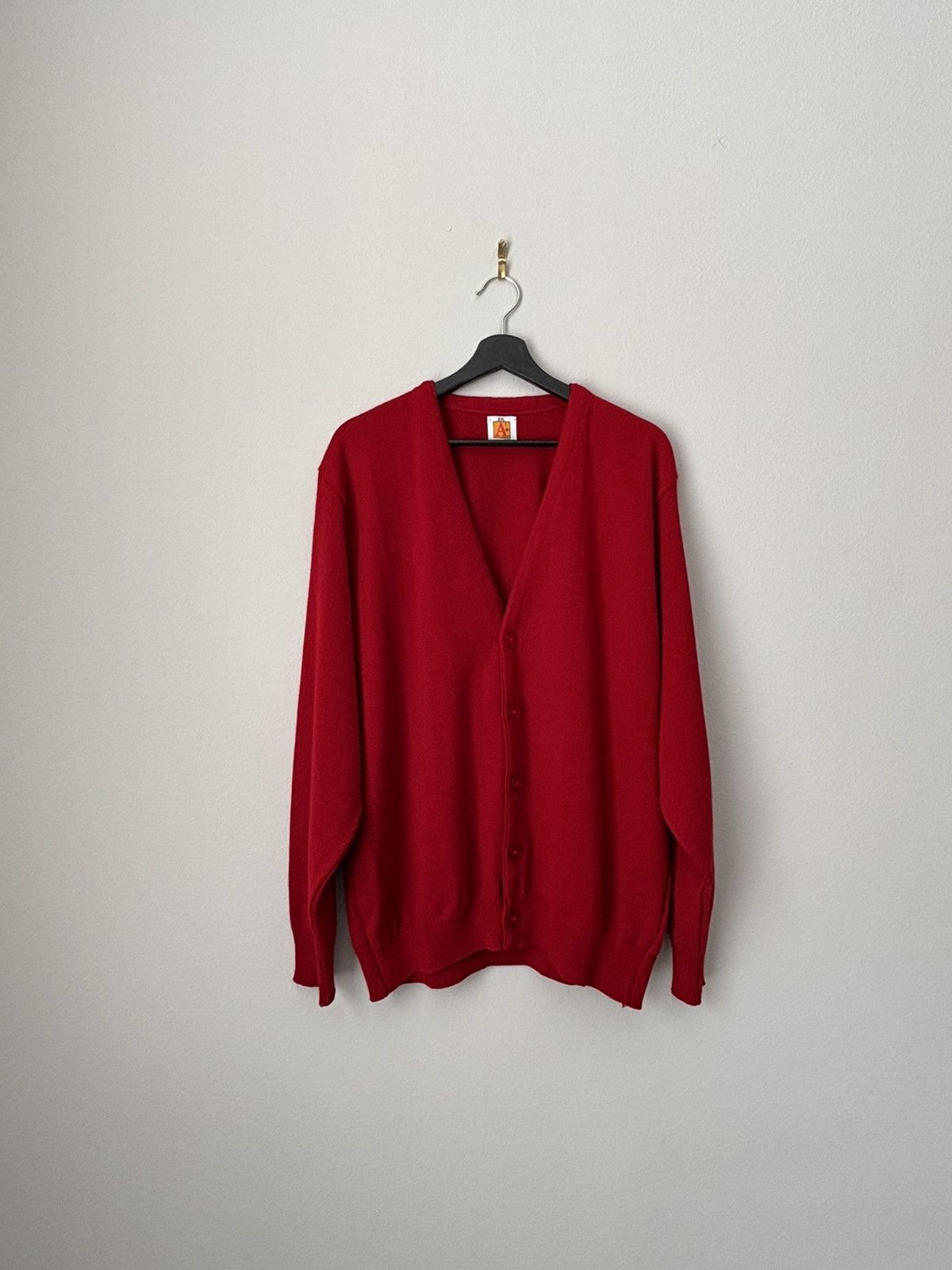 Vintage Vintage Red Cardigan Cobain Sweater Grunge Size US XXL / EU 58 / 5 - 1 Thumbnail