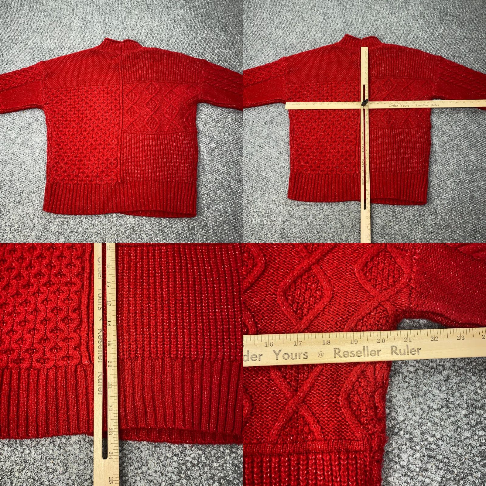 American Eagle Outfitters American Eagle Outfitters Sweater Womens Small Red Chunky Knit Stretch Mock Neck Pullover Knit Slim Fit 60 Day Returns Womens Size S / US 4 / IT 40 - 8 Thumbnail