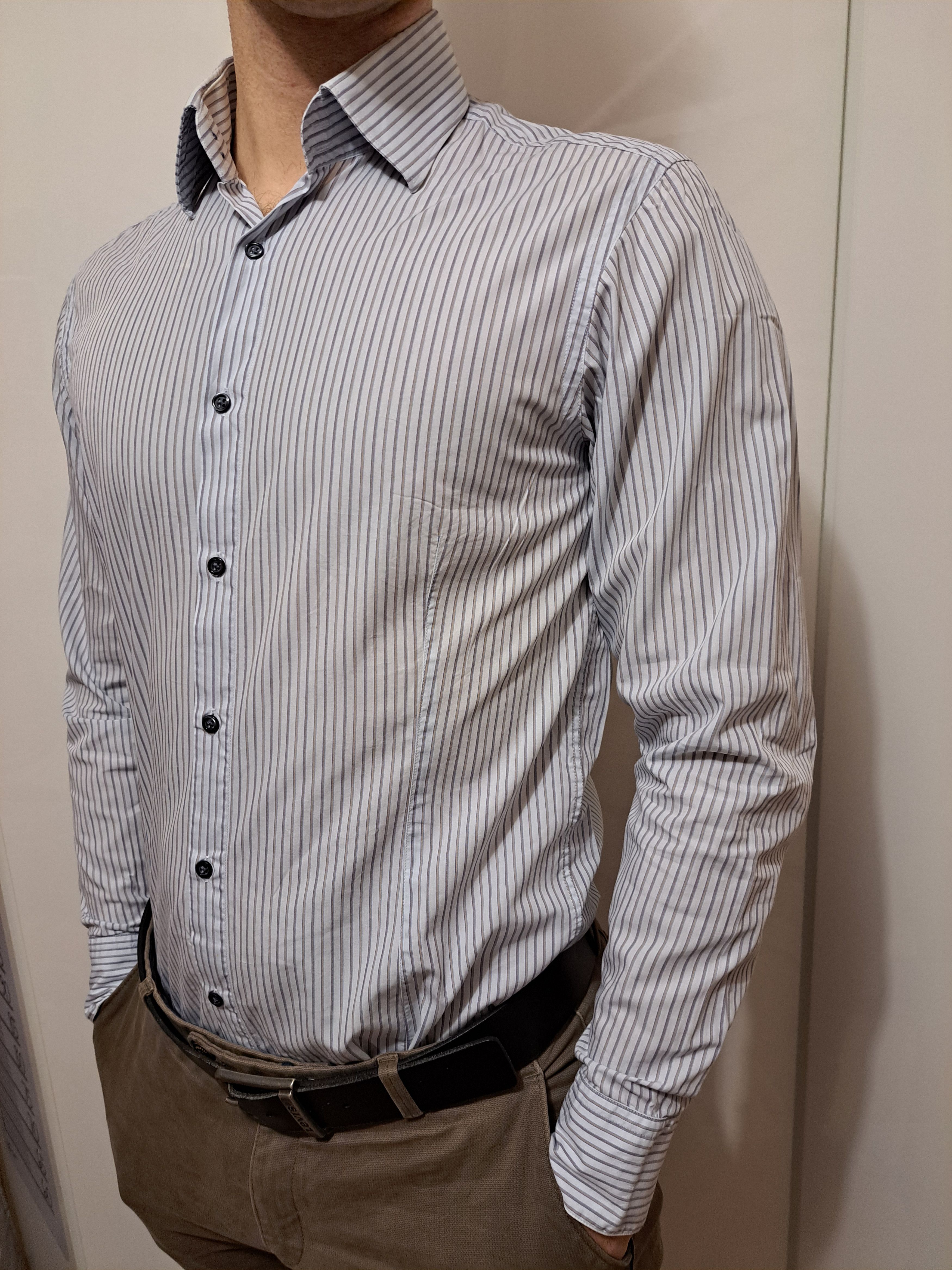 Reiss REISS button up shirt M size long sleve striped Size 42R - 1 Thumbnail