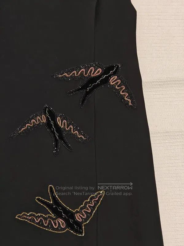 Valentino Valentino Short Sleeve Wool Dress with Embroidery . Size S / US 4 / IT 40 - 4 Thumbnail