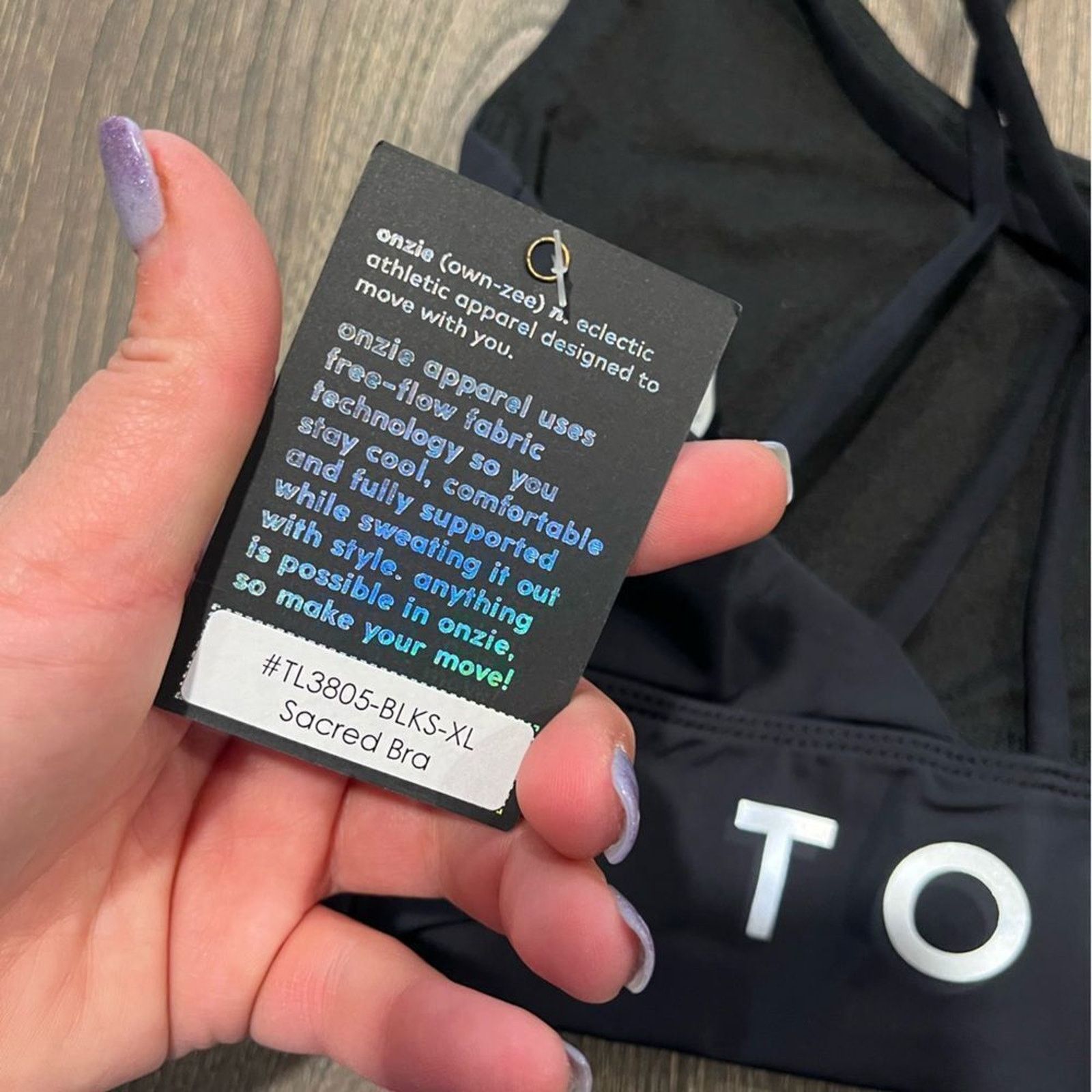 Vintage NWT Onzie x Tonal Sacred Strappy Sports Bra Black Size XL Size ONE SIZE - 4 Thumbnail