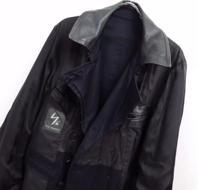 Yohji Yamamoto yohji yamamoto 2003AW show double breasted leather-2505 Size US XXL / EU 58 / 5 - 3 Thumbnail