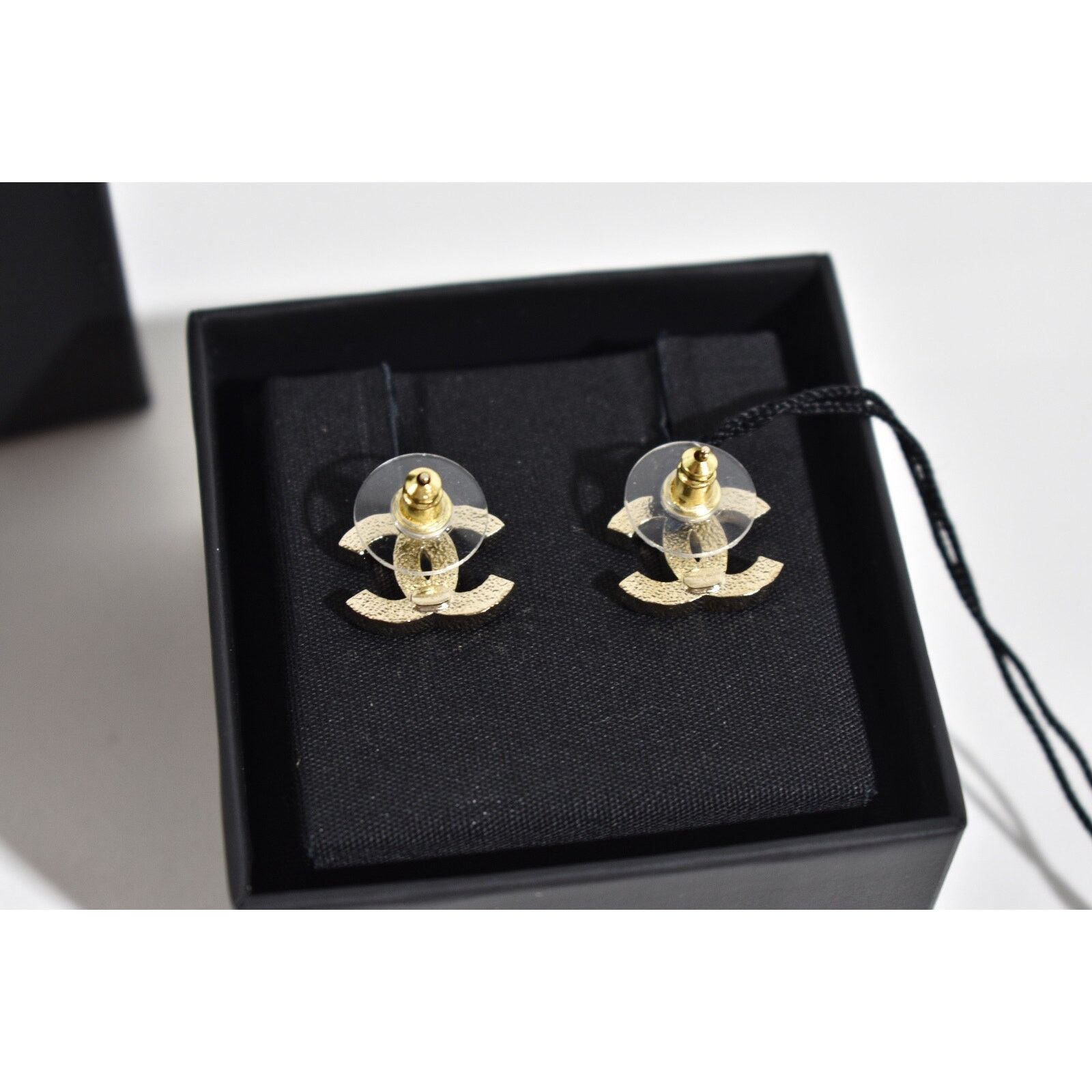 Chanel Chanel Gold Pearl White Crystal Statement Stud Earrings Size ONE SIZE - 11 Thumbnail