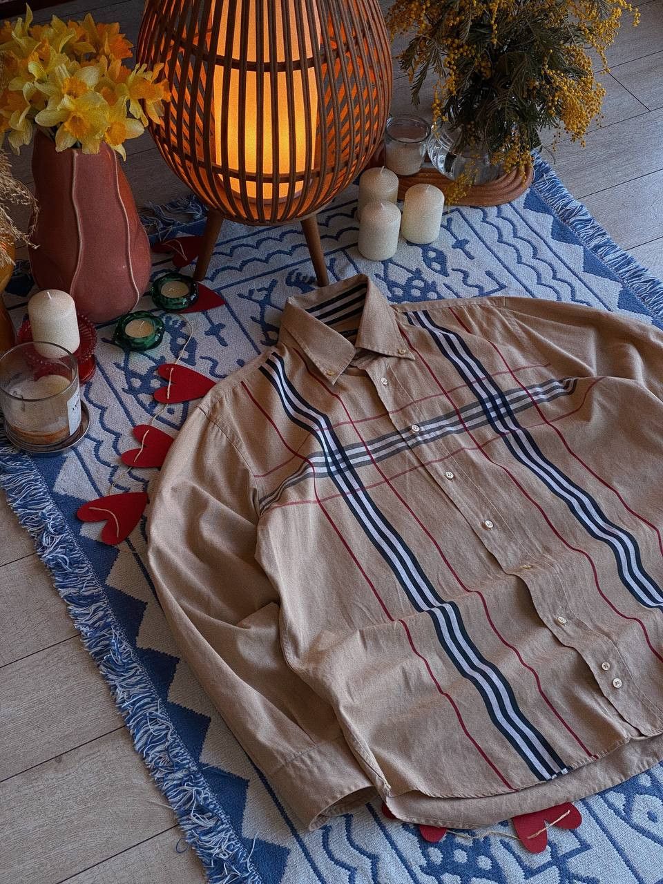 Burberry Burberry Check Shirt Beige Size US M / EU 48-50 / 2 - 1 Thumbnail