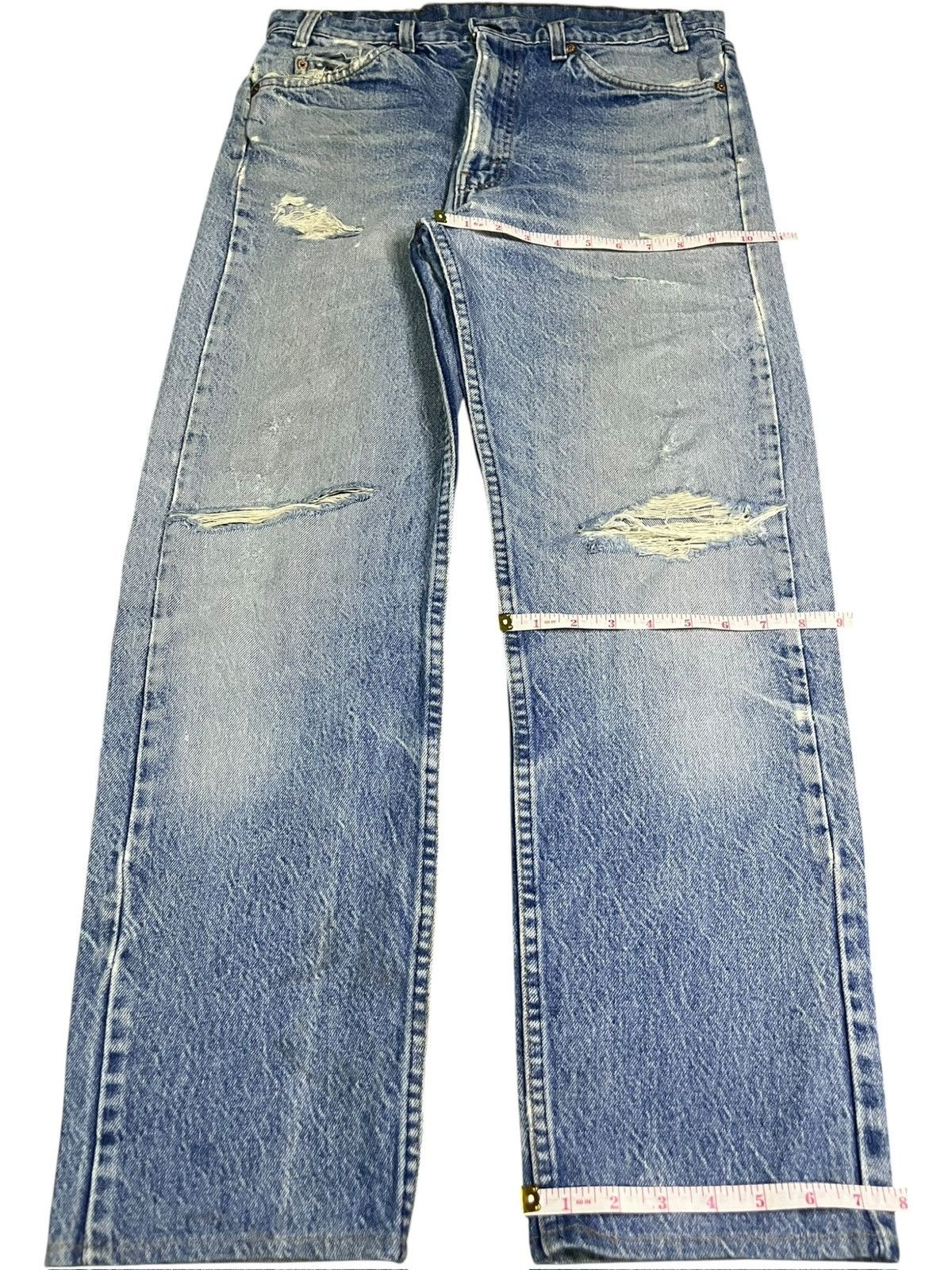 Levi's Vintage 90s Levis 505 Orange Tab Distressed Jeans Size US 33 - 8 Thumbnail
