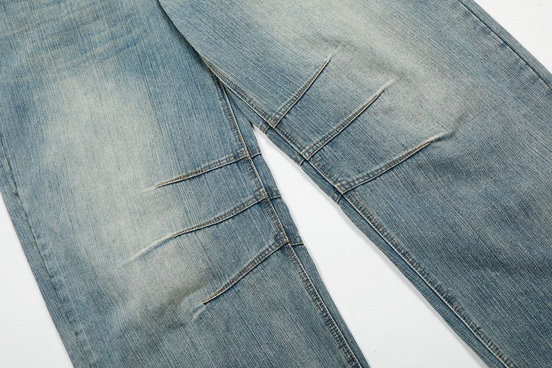 Vintage American retro Cleanfit bamboo pattern curved jeans Size US 32 / EU 48 - 4 Thumbnail