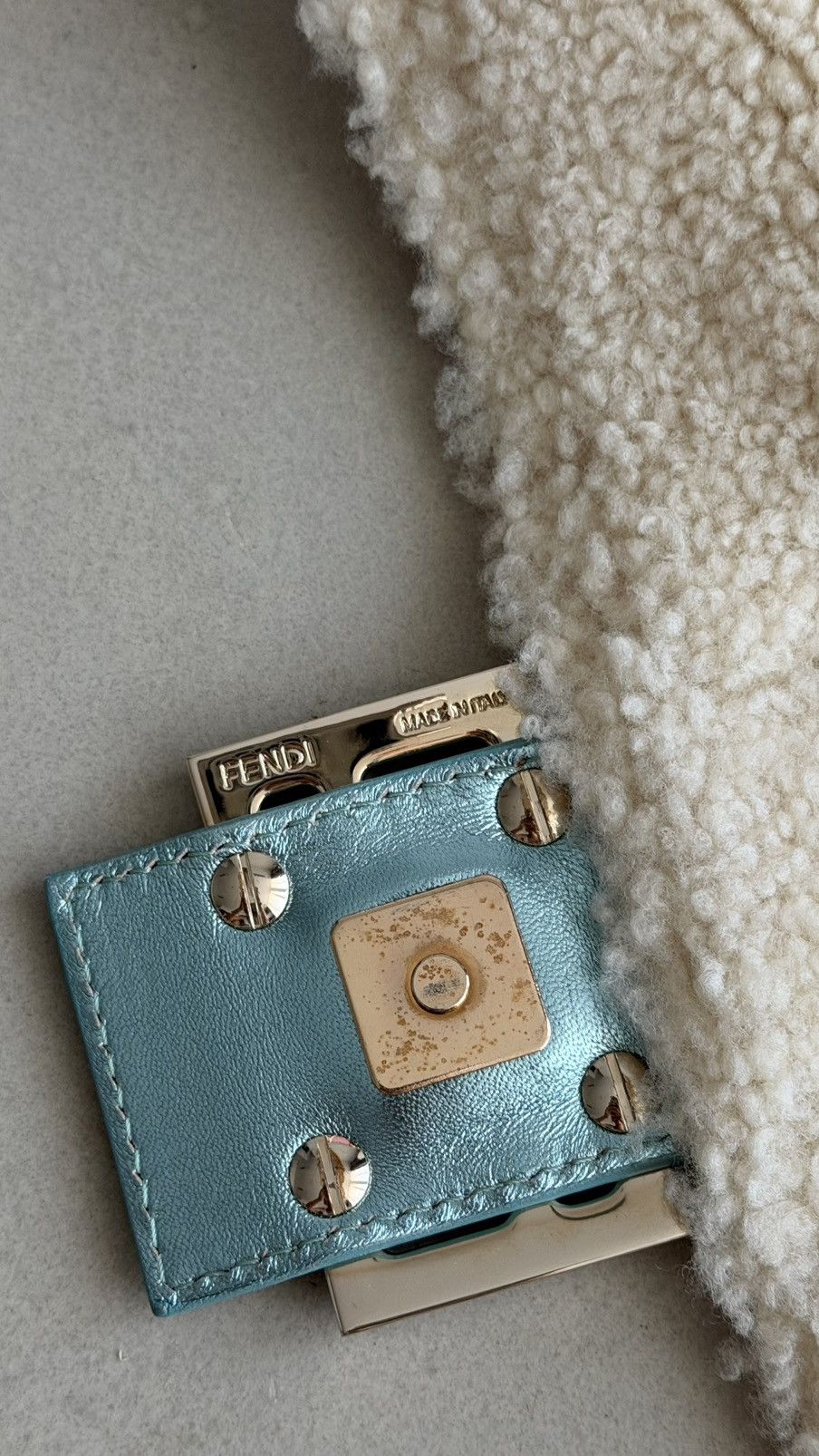 Fendi Fendi Blue Metallic Baguette Bag Size ONE SIZE - 7 Thumbnail