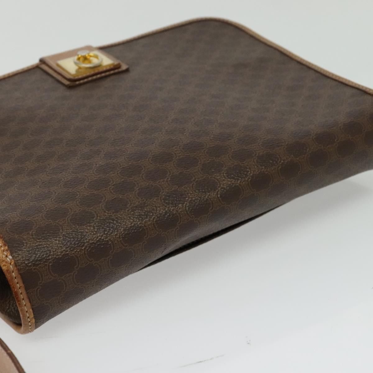 Celine CELINE Macadam Canvas Shoulder Bag Pvc Leather Brown Gold Size ONE SIZE - 6 Thumbnail